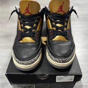 Nike Black and Gold Athletic Shoes